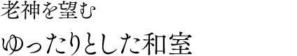 老神を望む ゆったりとした和室